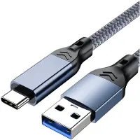 INF USB 3.2 Type-C Kabel: 10Gbps Hoge Snelheid Data & 60W Snel Opladen Blauw + Grijs 1,5 miljoen