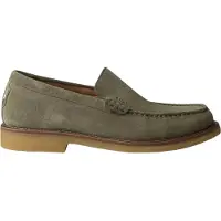 BOSS Heren Leren mocassins Kope Mocc groen (42), Leer, Plat, Geen, Casual 50568752
