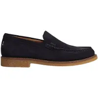 BOSS Heren Kope Mocc leren mocassins marineblauw (45), Leer, Plat, Geen, Casual 50568752