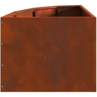 vidaXL Hoek Plantenbak Roestkleurig 45 x 45 x 35 cm weervast staal