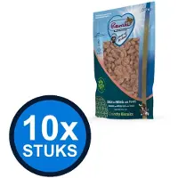 Renske 10x - Gezonde beloning hond crunchy zalm&witvis&forel 200gr - Hondenvoer Snacks - 200 g