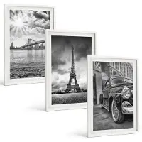 Coloray 3-Delige Schilderij Set - Stadsgezichten Bruggen Eiffeltoren Klassieke Auto - 40 x 60 - Wanddecoratie - Schilderijen Set - Interieur - Decoratieve Schilderijen