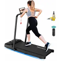 TibaGoods Loopband - 6km/h - Voor onder het bureau - Met extra olie - Nieuwe versie - tot maar liefst 130 kg