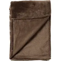 Dutch decor - BILLY - plaid 150x200 cm - flannel fleece - gerecycled - Chocolate Martini - bruin