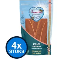 Renske 4x - Gezonde beloning vis strip zalm 1kg - Hondenvoer Snacks - 1 kg