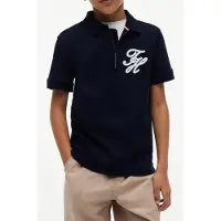 Tommy Hilfiger Boys Th Script Interlock Dark Night Navy Maat: 14 | Overhemden Outlet | kids | Blauw