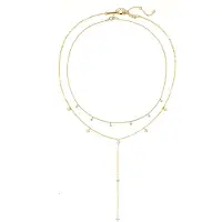 Hey Happiness Ketting 'Ellipse Duo' goud / transparant