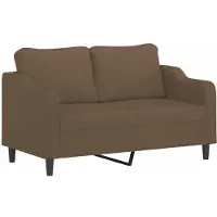 vidaXL Tweezitsbank 140 cm stof bruin
