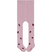Falke Cute Ladybug dun gedessineerd katoen panty baby roze - maat 74-80