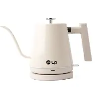 Muvano Elektrische Waterkoker 1,8L - Zwanenhals Waterkoker - RVS Binnenkant - Retro Design - Automatische Dekselopening - 360° Draaibare Basis - Voor Koffie En Thee - Crème