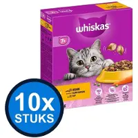 Whiskas 10x - 7+ Senior Kip - Kattenvoer Droogvoer - 800 g