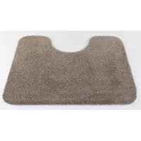 Prima Set - - Soft - Badmat - 50x80cm - beige - taupe - antislip - en - Wcmat - 50x60cm - beige - taupe - met uitsparing 21cm - antislip