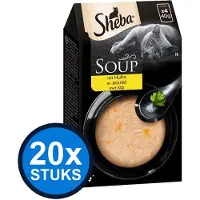 Sheba 20x - Soup Kip Multipack - Kattensoep - 4x40g