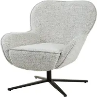 LivingFurn Fauteuil Sven - Beige Stof - Draaibaar