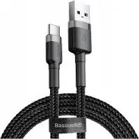 Baseus CATKLF-BG1 USB-kabel voor mobiele telefoons, zwart, 1 meter, USB-A naar USB-C