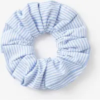 Sissy-Boy Lichtblauwe Gestreepte Scrunchie