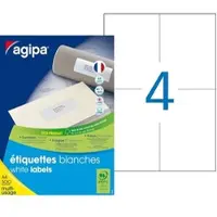 Agipa Adresetiketten, 105 x 148,5 mm, witá
