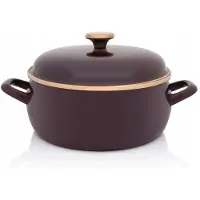 Metalac Bordeaux Lage Emaille Pan 24 cm 5L - Geschikt voor Inductie