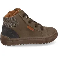 Develab leren sneakers - kaki Groen Jongens Leer - maat 28