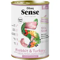 Dibaq Sense Light Hondenvoer Blik Rabbit & Turkey 12 x 385 gr
