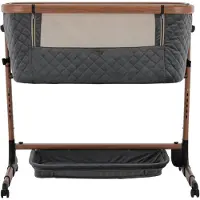 Qute Q-wiggle electric Co-Sleeper antra - walnut