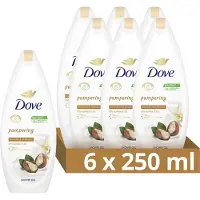 Dove 6x Douchecréme Purely Pampering Sheabutter & Vanille 250 Ml