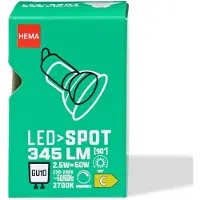 HEMA Led Spot Clear GU10 4.7W 345lm Dim