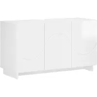 vidaXL Badkamerkast Hoogglans Wit 101 x 41 x 58 cm bewerkt hout