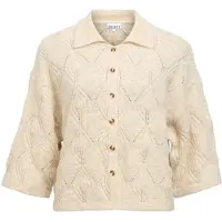 Object Gebreid vest 'OBJKAISA FLORA' taupe