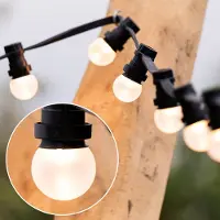 PrikkabelLED Prikkabel set met LED lampen met matte kap