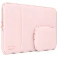 BOTC Laptophoes 15.6 inch - 2-delige - Laptopsleeve met Etui - Laptophoes/ Sleeve - Extra Vak - Roze