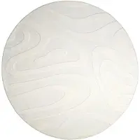 FRAAI Rond Scandinavisch vloerkleed - Charm Shapes Wit - Ø 200cm