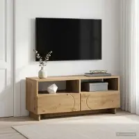vidaXL Tv-meubel 90 x 34,5 x 40 cm Artisanaal eiken Bewerkt hout