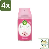 Air Wick - Luchtverfrisser Navulling - Kersenbloesem - Automatische Spray - 250 ml - Voordeelverpakking - 4 stuks - Geur - Geurverspreiding