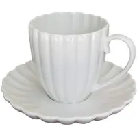 Bricard Paris Koffieset - 12-delig - Wit - 275ml - Porselein - Koffiekopjes