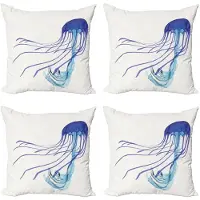 Abakuhaus Kwal – Decoratieve kussenhoes 50x50 cm – 4-pack – dubbelzijdig