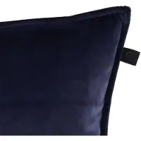 OVERSEAS Middlestitch Kussen- 45 x 45 cm - Velours – Navy