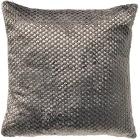Dutch decor MICK - kussenhoes 45x45 cm - fluffy - Charcoal Gray - antraciet - met rits - zonder binnenkussen
