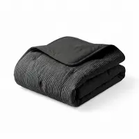Decoware Dekbed Zonder Overtrek 200x200 cm – Corduroy Antraciet – Zachte Microvezel – Inclusief 2 Kussenslopen
