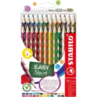 Stabilo EASYcolors - Ergonomische Kleurpotloden - Linkshandig - Extra Dikke 4.2 mm Kern - Set Met 24 Kleuren
