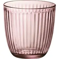 Bormioli Rocco Drinkglazen - 6x - roze - tumbler glas - 290 ml - waterglazen