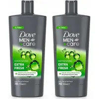 Dove Men+Care - Extra Fresh - Douchegel 3-in-1 - Verzorgend - 700 ml - Voordeelverpakking - 2 stuks