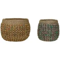 Hubsch Twist Manden Multicolour (set van 2)