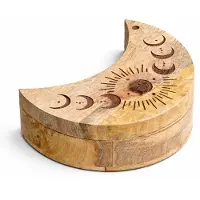 Ancient Wisdom Moon Shaped Sliding Box