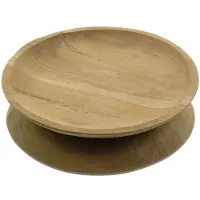 Van der leeden Bord Teakhout Naturel Massief Ø 30 cm