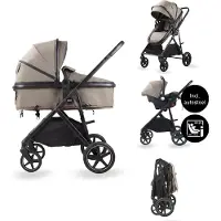 Novi Kinderwagen Jaxx V2 3-in-1 Hazel Melange met Autostoel & Adapterset