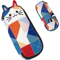 VHV - Etui Grote Capaciteit Meisjes - 22x10x5 cm - Katoen School Pencil Case -Draagbaar Pennenzak -Make-up Tas, Organizer - Voor School,Examen,Cadeau gevens