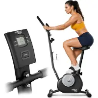 Trex Sport TX-250BB Jolt – Hometrainer Fiets – Fitness Fiets – Mechanisch – LCD-scherm voor Calorieën – Met Bidonhouder – Verstelbare Weerstand – Verstelbaar Zadel – Thuisgym – Max. 100 kg – Zwart