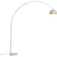 QAZQA Moderne booglamp beige met marmeren voet - XXL