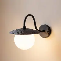 Opviq Wandlamp Anemon, dimbaar, zwart, Woon-/ Eetkamer, metaal, wandlamp